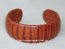Mens Lizard Leather Cuff Bracelet