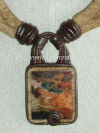Brown Leather with Picture Jasper