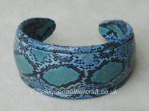 Hand Painted Python Snakeskin Cuff Bracelet